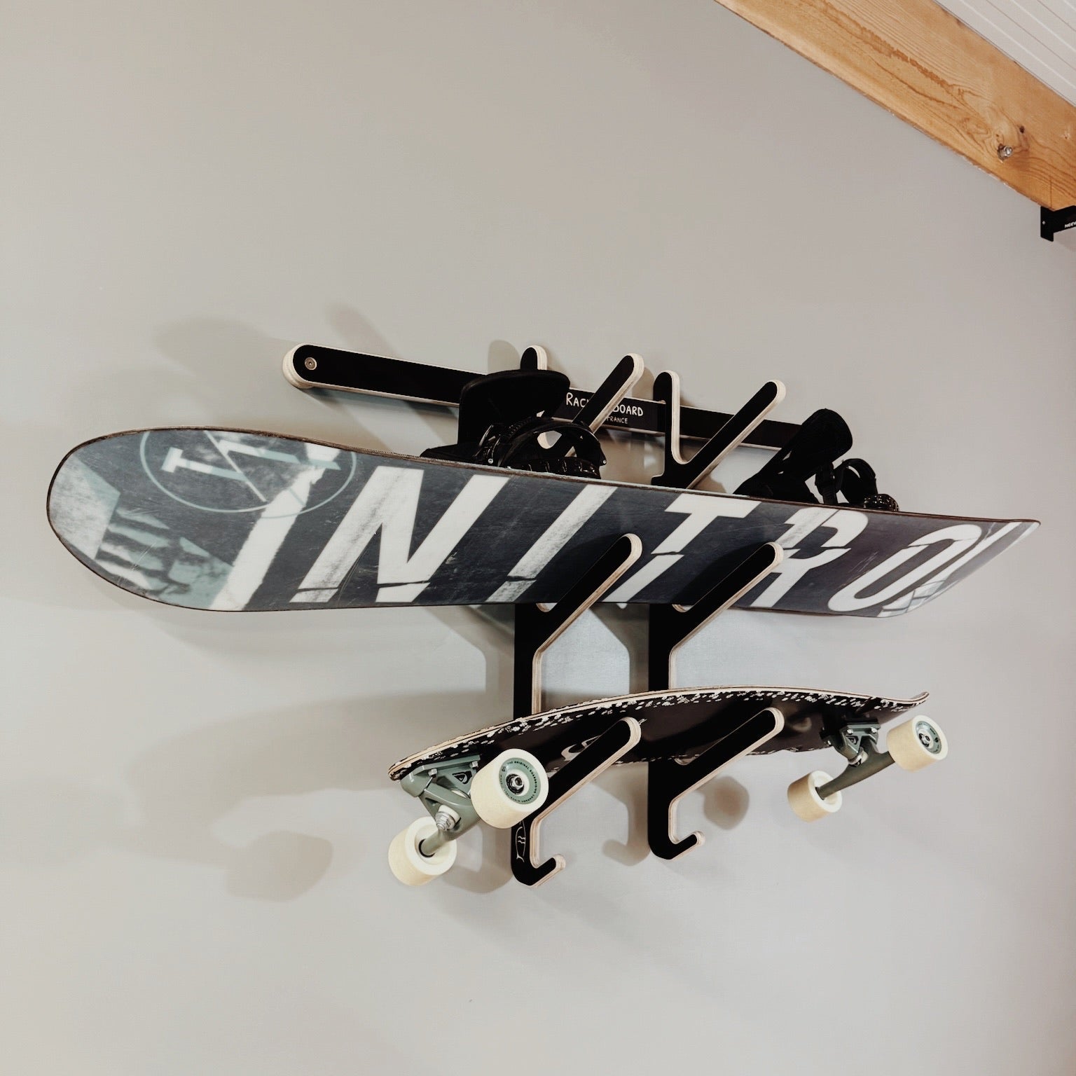 Ultrawall - Support mural pour skis, snowboards, avec 5 paires de Ultrawall - Support mural pour skis, snowboards, avec 5 paires de
